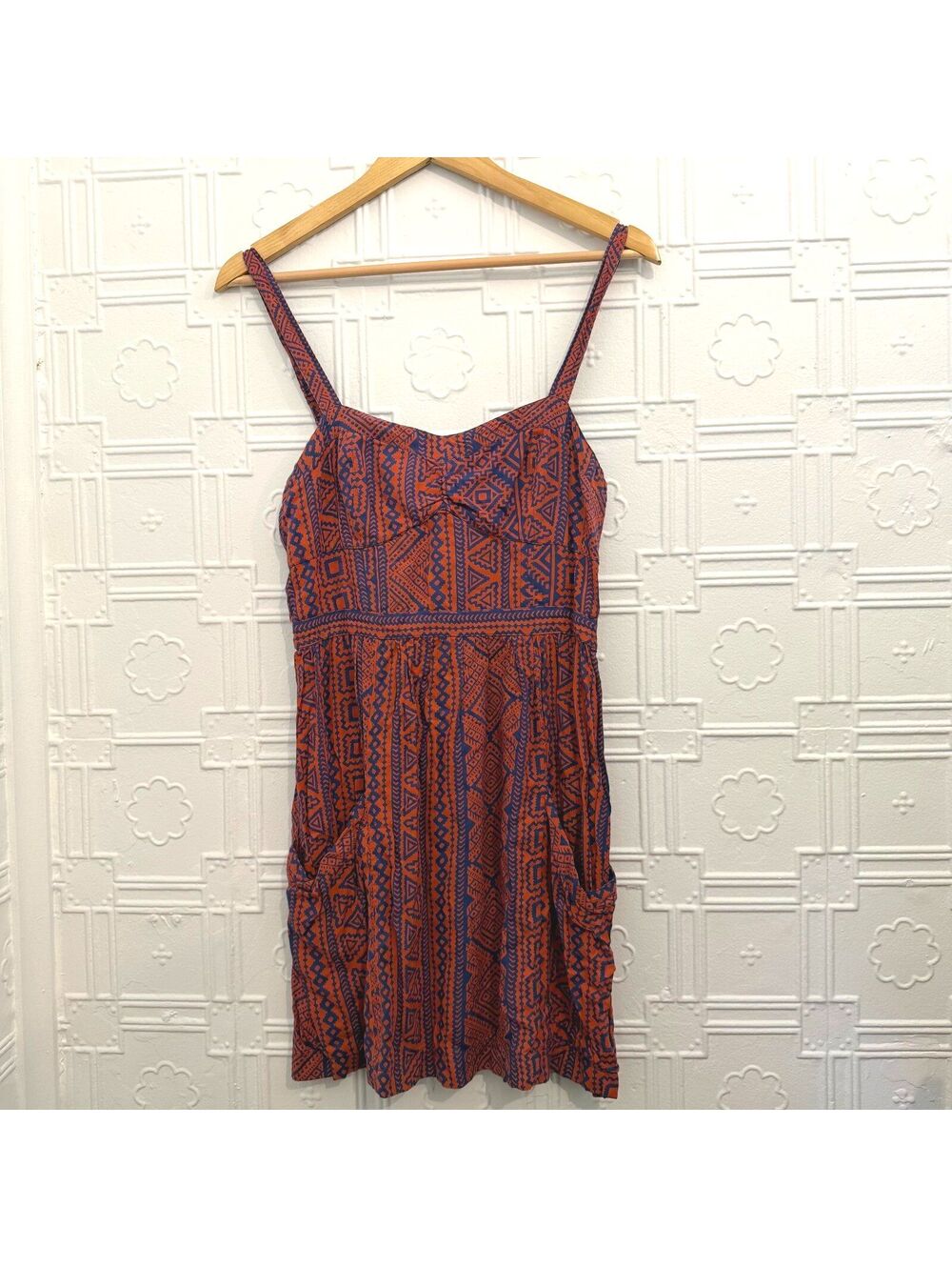 American Eagle Geometric Print Strappy Sun Dress Sz 6